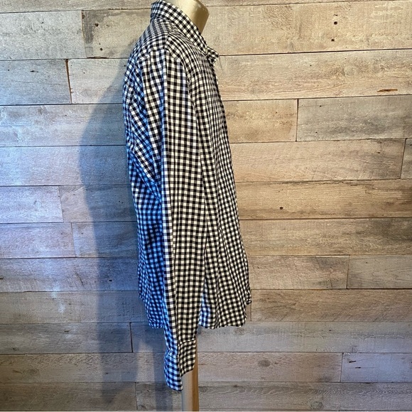 💥5/$25 Joe men’s black & white button up shirt in size large - Picture 4 of 10